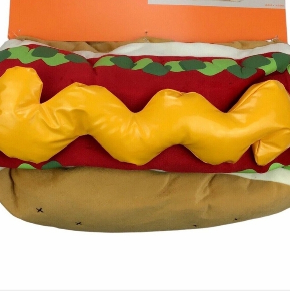 NWT Hyde & EEK! Boutique Halloween Hot Dog Pet Costume w/ Ketchup Squeek Toy New - Picture 2 of 11